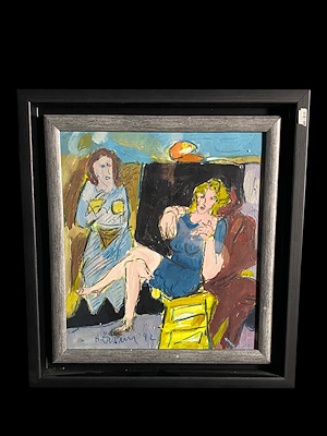 Hilmi Özbay imzalı tablo — Yağlıboya, 39×36 cm, 50.000 TL müzayede satışı