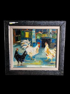 Hilmi Özbay imzalı tablo — Yağlıboya, 52×48 cm, 50.000 TL müzayede satışı
