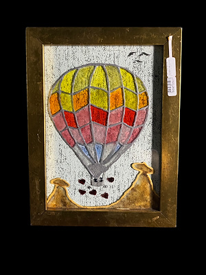 Porselen Karo Üzeri Çalışma imzalı tablo — 19×14 cm, 1.100 TL müzayede satışı