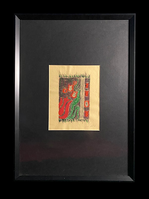 Seval Elibal imzalı tablo — Karışık Teknik, 73×53 cm, 16.000 TL müzayede satışı