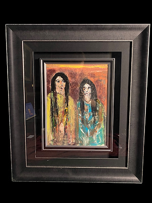 Fikret Öztürk imzalı tablo — Yağlıboya, 71×61 cm, 25.000 TL müzayede satışı
