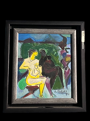 Hilmi Özbay imzalı tablo — Yağlıboya, 35×33 cm, 60.000 TL müzayede satışı