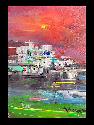 Hüseyin Macar imzalı tablo — Yağlıboya, 43×33 cm, 8.500 TL müzayede satışı