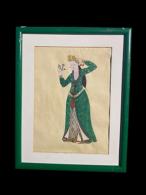 F. Gönenç imzalı tablo — Suluboya, 31×25 cm, 500 TL müzayede satışı