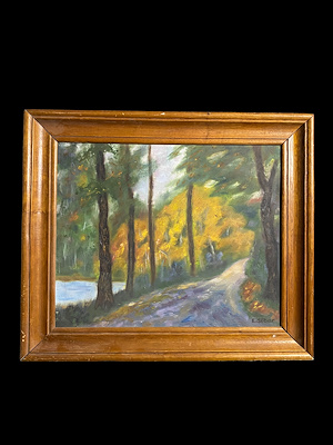 E. Sübar imzalı tablo — Yağlıboya, 57×48 cm, 4.000 TL müzayede satışı