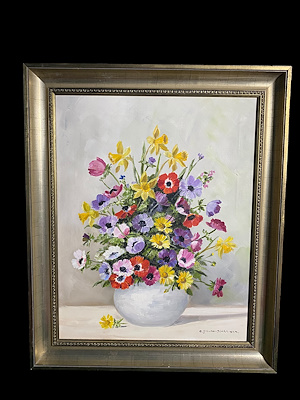Alman Ressam imzalı tablo — Yağlıboya, 57×49 cm, 8.567 TL müzayede satışı