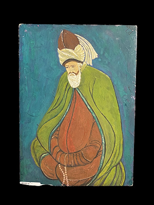 Mevlana imzalı tablo — 35×25 cm, 1.800 TL müzayede satışı