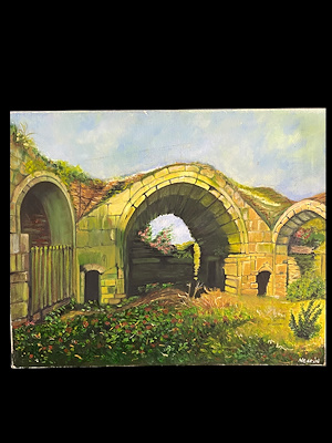 Nesrin imzalı tablo — Yağlıboya, 50×40 cm, 1.617 TL müzayede satışı