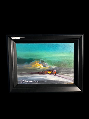Hüseyin Macar imzalı tablo — Yağlıboya, 43×34 cm, 8.500 TL müzayede satışı