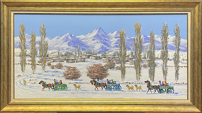 Mehmet Emin Erşan imzalı tablo — Yağlı Boya, 50×100 cm, 40.000 TL müzayede satışı