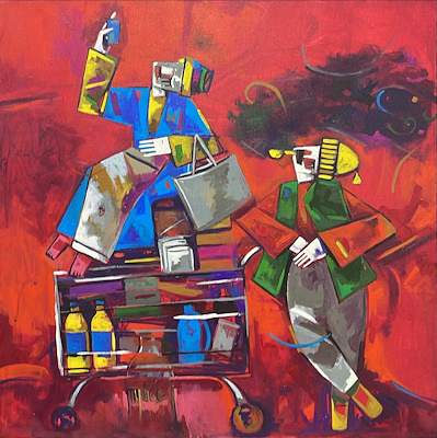 Mehmet Yücel imzalı tablo — Akrilik Boya, 60×60 cm, 9.500 TL müzayede satışı