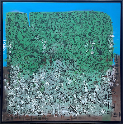 Burçak Güner Gölgeli imzalı tablo — Yağlı Boya, 100×100 cm, 16.000 TL müzayede satışı