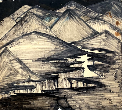 Sabiha Erengönül imzalı tablo — Karışık Teknik, 23×25 cm, 650 TL müzayede satışı