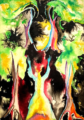 Sabiha Erengönül imzalı tablo — Sulu Boya, 35×25 cm, 925 TL müzayede satışı