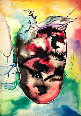 Sabiha Erengönül imzalı tablo — Karışık Teknik, 35×25 cm, 925 TL müzayede satışı
