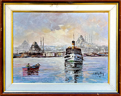 Faruk Oktay imzalı tablo — Yağlı Boya, 1.500 TL müzayede satışı