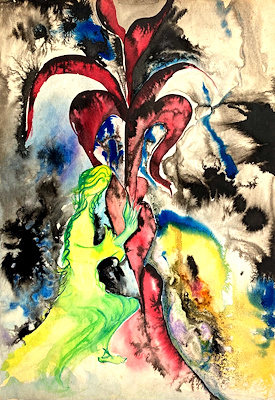 Sabiha Erengönül imzalı tablo — Sulu Boya, 35×25 cm, 950 TL müzayede satışı