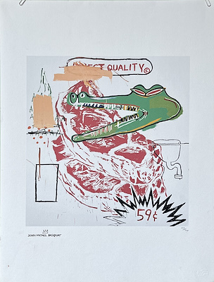 Jean-Michel Basquiat imzalı tablo — Serigrafi, 70×50 cm, 1.900 TL müzayede satışı
