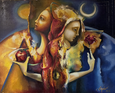 Gözde Eğilmez imzalı tablo — Yağlıboya, 105×85 cm, 4.500 TL müzayede satışı