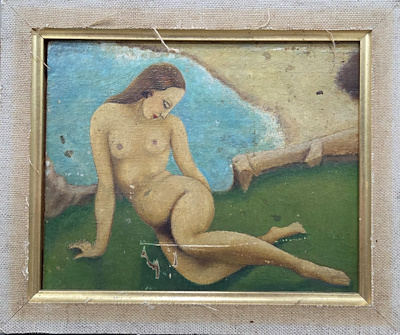 J. Lafarge imzalı tablo — Yağlıboya, 16×20 cm, 1.100 TL müzayede satışı