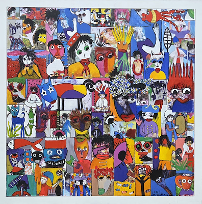 Tuncay Takmaz imzalı tablo — Karışık Teknik, 100×100 cm, 35.000 TL müzayede satışı