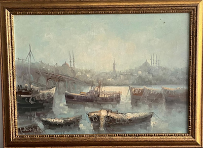 Şahlan Balkan imzalı tablo — Yağlıboya, 49×34 cm, 6.000 TL müzayede satışı