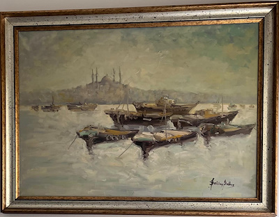 Şahlan Balkan imzalı tablo — Yağlıboya, 48×68 cm, 6.000 TL müzayede satışı