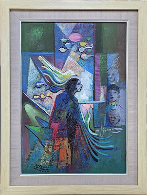 Veli Sapaz imzalı tablo — Yağlıboya, 35×25 cm, 8.500 TL müzayede satışı