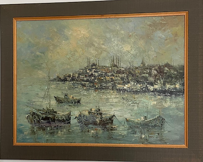 Şahlan Balkan imzalı tablo — Yağlıboya, 78×58 cm, 10.000 TL müzayede satışı