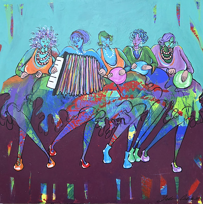 Yelin Çelik imzalı tablo — Yağlıboya, 60×60 cm, 7.000 TL müzayede satışı