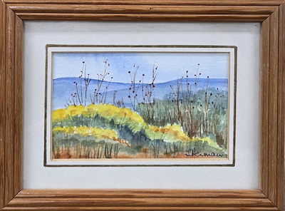 J. Herman imzalı tablo — Suluboya, 5×7.5 cm, 10.000 TL müzayede satışı
