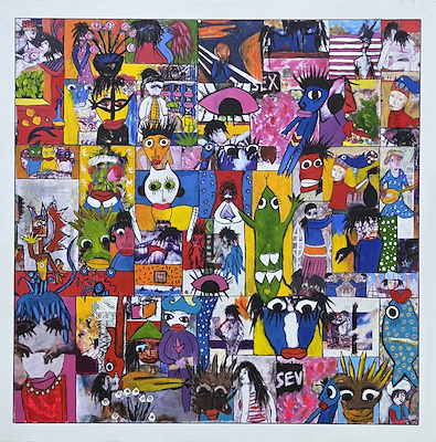 Tuncay Takmaz imzalı tablo — Karışık Teknik, 100×100 cm, 37.500 TL müzayede satışı