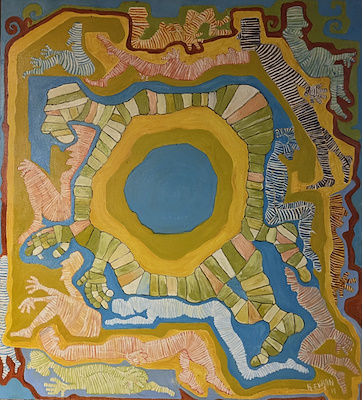 Kadir Evran imzalı tablo — Yağlıboya, 90×100 cm, 4.500 TL müzayede satışı
