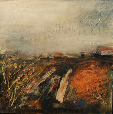 Hülya Topaktaş imzalı tablo — Akrilik, 40×40 cm, 16.000 TL müzayede satışı