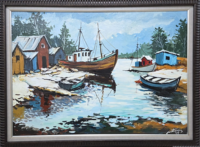 Metin Mankaloğlu imzalı tablo — Akrilik, 50×70 cm, 4.250 TL müzayede satışı