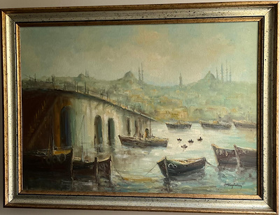 Şahlan Balkan imzalı tablo — Yağlıboya, 48×68 cm, 7.000 TL müzayede satışı