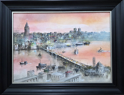 Işıl Özışık imzalı tablo — Yağlıboya, 38×52 cm, 40.000 TL müzayede satışı