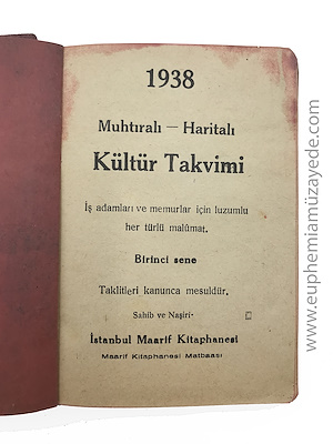 1938 Muhtıralı Haritalı Kültür Takvimi, İstanbul Maarif
