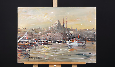 Orhan Gürel-Tuval Üzeri Akrilik Boya 70x50 cm Orhan Gürel 1952