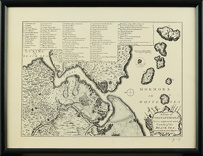 1770 Tarihli İstanbul Ve Boğaziçi Baskıharitası John Lodge 1000
