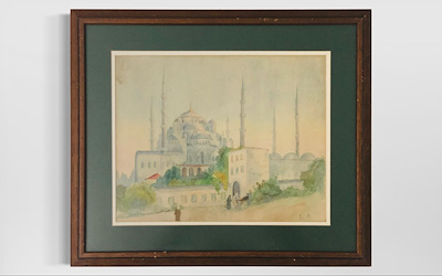 Şerif Renkgörür imzalı tablo — Sulu Boya, 39×31 cm, 2.250 TL müzayede satışı