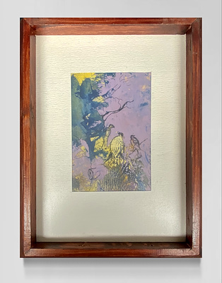 Ömer Çam imzalı tablo — Akrilik Boya, 10×15 cm, 500 TL müzayede satışı