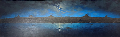 Omar Gasparyan imzalı tablo — Yağlı Boya, 60×180 cm, 25.000 TL müzayede satışı