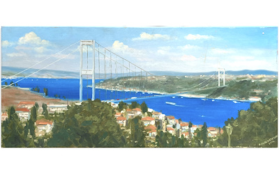 M. Khachatryani imzalı tablo — Akrilik Boya, 73×33 cm, 1.000 TL müzayede satışı