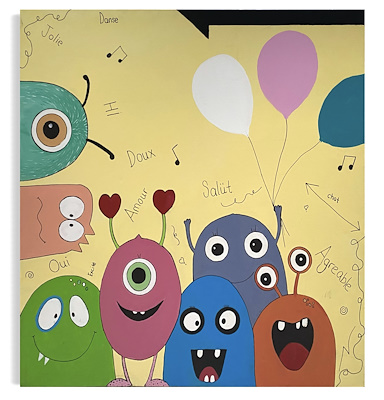 Selin Akın imzalı tablo — Yağlı Boya, 100×100 cm, 3.000 TL müzayede satışı