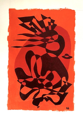 Hande Bilten imzalı tablo — Akrilik Boya, 30×23 cm, 5.000 TL müzayede satışı