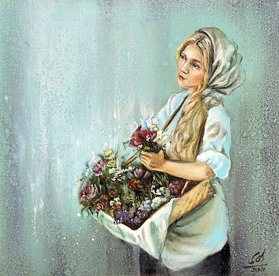 Shima Najafi imzalı tablo — Yağlı Boya, 70×70 cm, 5.000 TL müzayede satışı