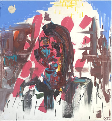 Kaan Saatçi imzalı tablo — Yağlı Boya, 70×70 cm, 1.900 TL müzayede satışı