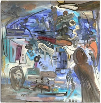 Cengiz Tüzgen imzalı tablo — Akrilik Boya, 100×100 cm, 3.250 TL müzayede satışı