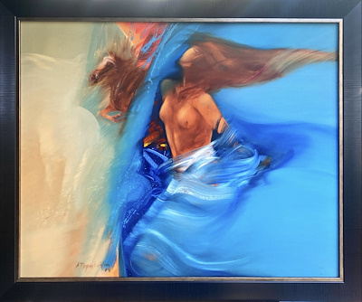 Akdoğan Topaçlıoğlu imzalı tablo — Yağlı Boya, 70×90 cm, 50.000 TL müzayede satışı